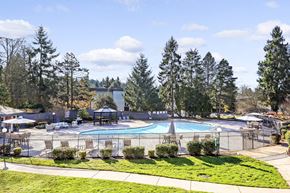 Seattle apartment for rent - a view of the pool at the resort at paws up