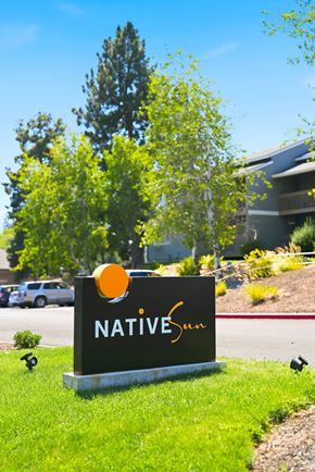 Bend apartment for rent - A sign that says Native Son in front of a building.