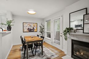 Milton apartment for rent - A dining room with a table and chairs.