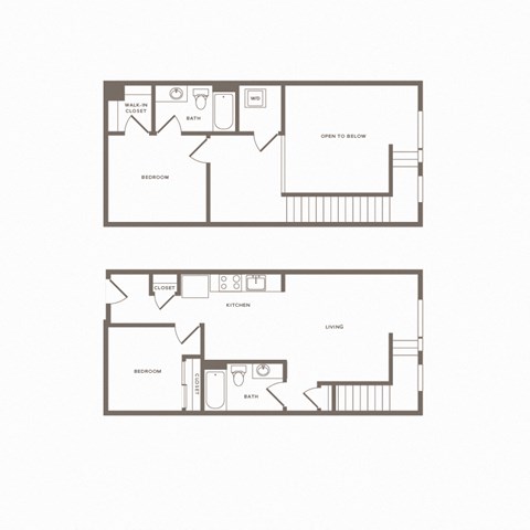 Floor plan for 2 beds, 2 baths, 1139 sqft
