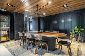 Seattle apartment for rent - a conference room with a large table and chairs