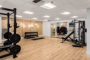 Seattle apartment for rent - the gym is equipped with weights and other exercise equipment