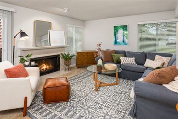 Kent apartment for rent - a living room with couches and a fireplace