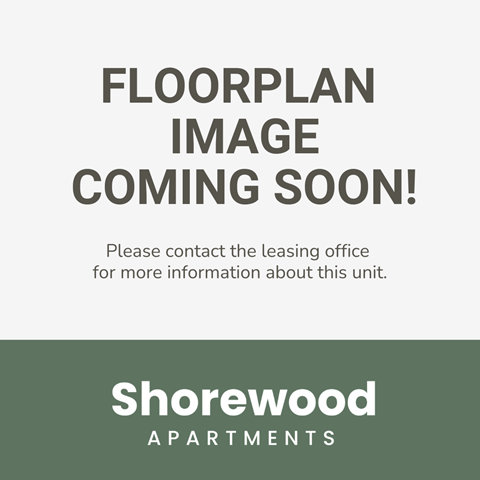Floor plan for 1 bed, 1 bath, 691 sqft
