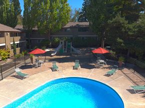 Vancouver apartment for rent - a view of the pool at our apartments