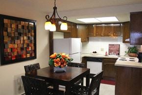 Buffalo apartment for rent - Peppertree Village Apartments – Kitchen - Dining – Appliances Included - 24 Hour Emergency Maintenance - Garbage Disposal – Dishwasher - Private Storage - Ask for a Tour - Pet Friendly