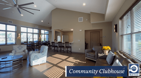 Amherst apartment for rent - a community clubhouse with a living room and dining room
