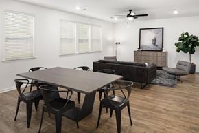 Grayson apartment for rent - Living room with open view to kitchen.