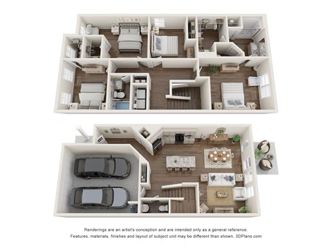 Floor plan for 4 beds, 2.5 baths, 1900 sqft