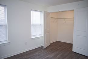 Flemington apartment for rent - an empty bedroom with a closet and a window