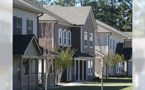 Holly Springs apartment for rent - a row of houses with trees in front of them