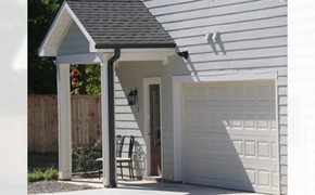 Holly Springs apartment for rent - the front of a white garage with a white door