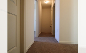 Holly Springs apartment for rent - the hallway leading to the bedrooms and the closet