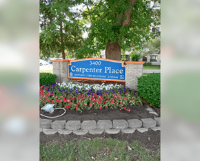 Ypsilanti apartment for rent - a sign for carpenter place in front of a tree