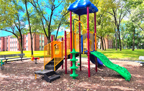 Rockford apartment for rent - a colorful playground in a park