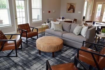 Lebanon apartment for rent - a living room with a couch and chairs and a table