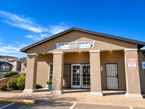 El Paso apartment for rent - The front of a building with the name "Mountain Heights" on it.
