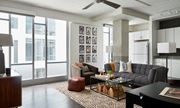 Memphis apartment for rent - Living Room With Kitchen at Parcels at Concourse, Memphis