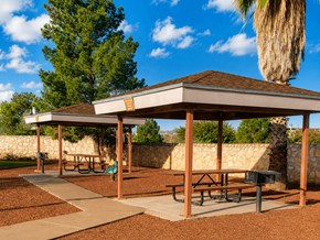 El Paso apartment for rent - A picnic area with a shelter and benches.