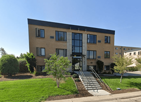Aurora apartment for rent - a building with a staircase in front of it