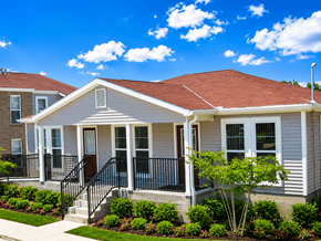 Marrero apartment for rent - A house with a red roof and a white front porch.