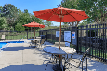 Poolside patio