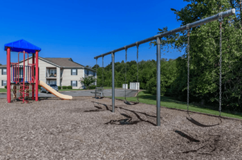 Playground with swing set