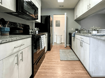 Fully-equipped kitchen, including microwave and dishwasher