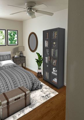 Abbeville apartment for rent - a bedroom with a bed and a dresser