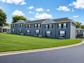 Leavenworth apartment for rent - A row of houses with a road in front.
