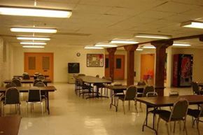Petersburg apartment for rent - a large room filled with tables and chairs