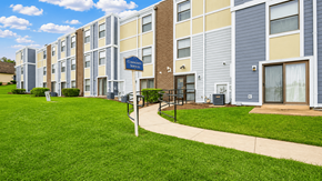 Capitol Heights townhouse for rent - A row of apartment buildings with a sign that says "Twinbrook".