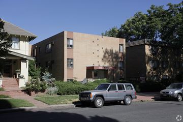 Denver apartment for rent - A car is parked on the street in front of a building with a sign that reads "The Waldo.".