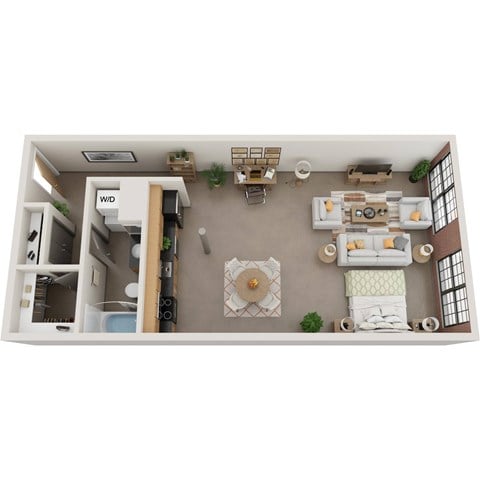 Floor plan for studio, 1 bath, 759 sqft