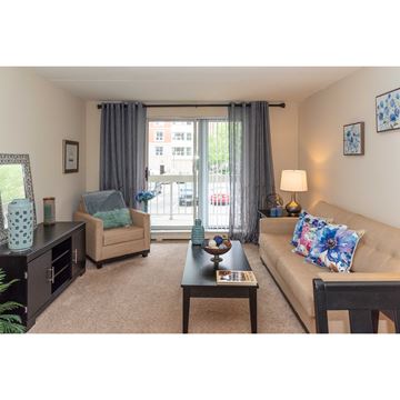 Woburn apartment for rent - a living room with a couch and a table
