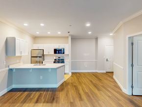 Lynnfield apartment for rent - A kitchen with a sink and cabinets.
