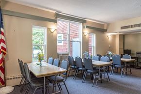 Taunton apartment for rent - A conference room with a long table and chairs.