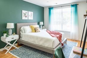 Stoughton apartment for rent - The Sto one bedroom apartment with wide plank flooring, open windows and bright ceiling light fixtures