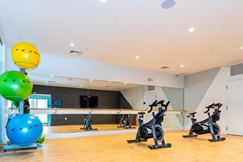 Yoga studio with fitness-on-demand, spinning & barre