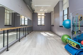 Fitness center with yoga space