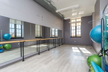 Fitness center with yoga space