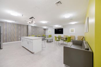 Community club room with kitchen