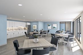 Pittsburgh apartment for rent - Community dining room with modern kitchen at The Standard Apartments, Pittsburgh, PA