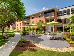 Westwood apartment for rent - Outdoor Patio at Highland Glen Apartments in Westwood, MA.