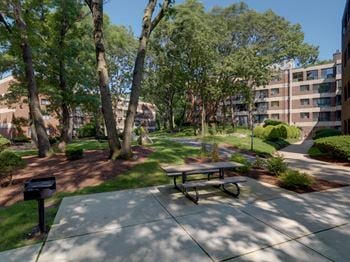 Spacious courtyard