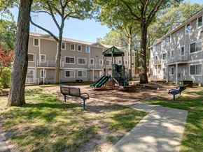 Brockton apartment for rent - Street View Of Entranceway With Landscaped Grounds  at The Pines, Brockton
