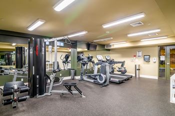 Fitness center with modern equipment