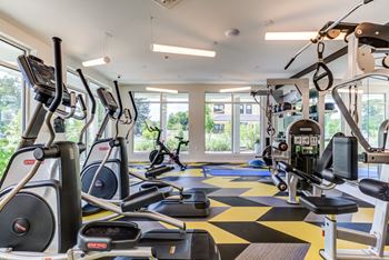 Fitness center with peloton
