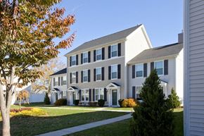 Stamford apartment for rent - Exterior Of Building With Front Yard And Driveway.