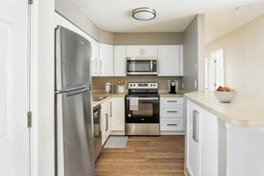 Hudson apartment for rent - Littlebrook Apartments Digistaged Kitchen Layout at Littlebrook Apartments, Hudson, Massachusetts